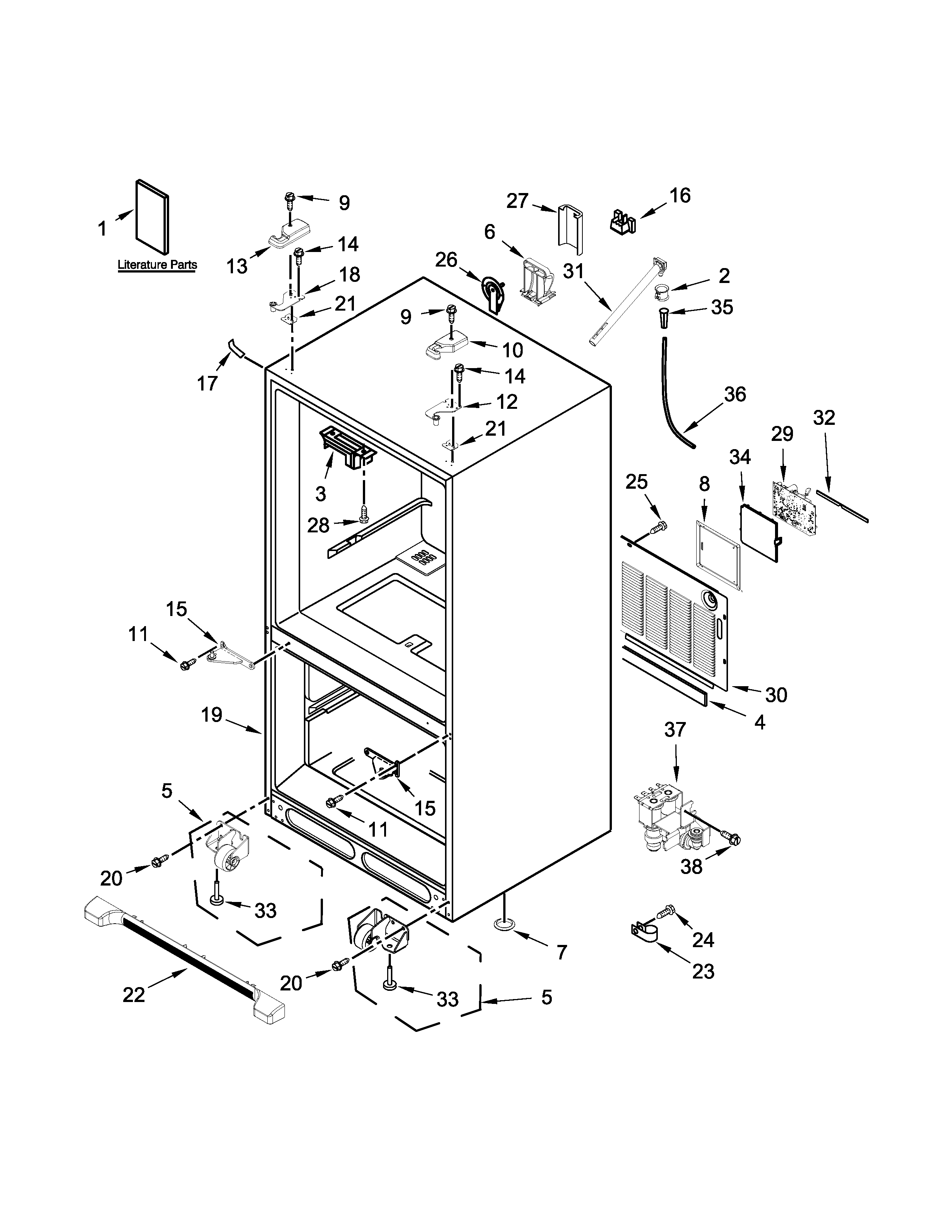 Maytag MFC2062FEZ00 cabinet parts diagram