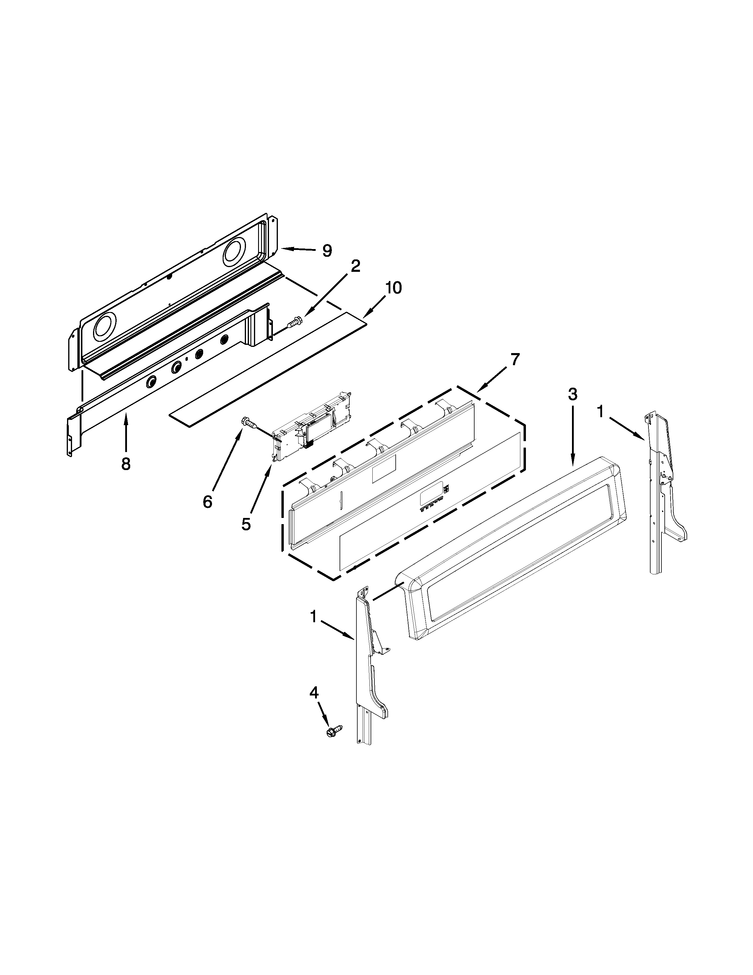 Maytag MGT8720DS06 control panel parts diagram