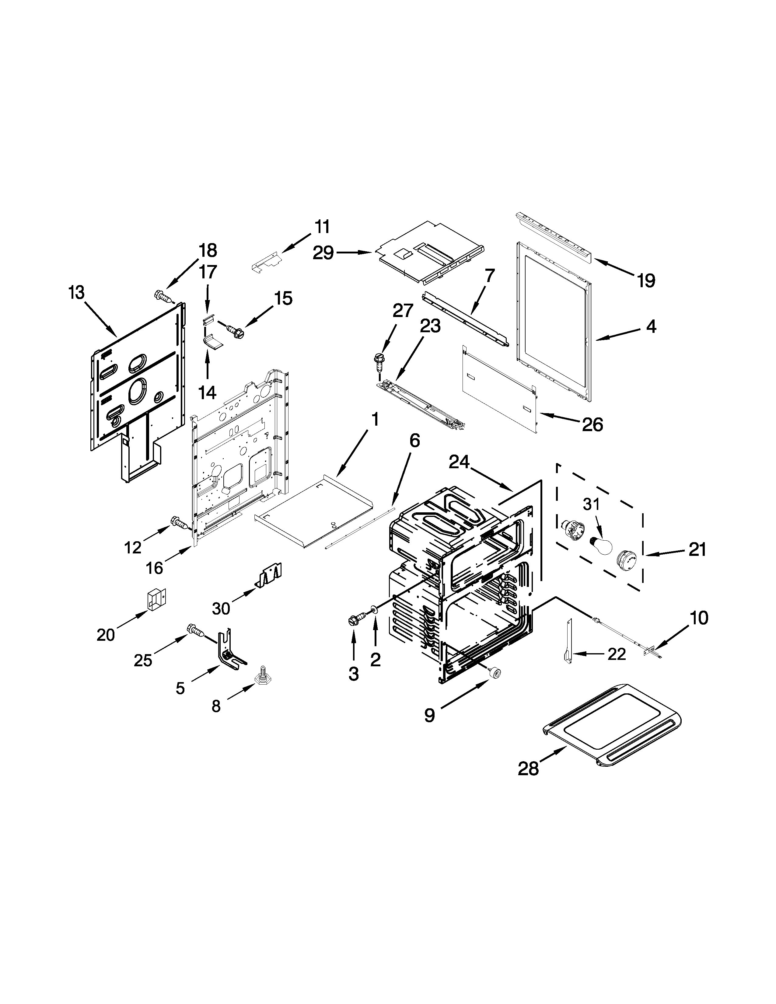 Maytag MGT8720DS06 chassis parts diagram
