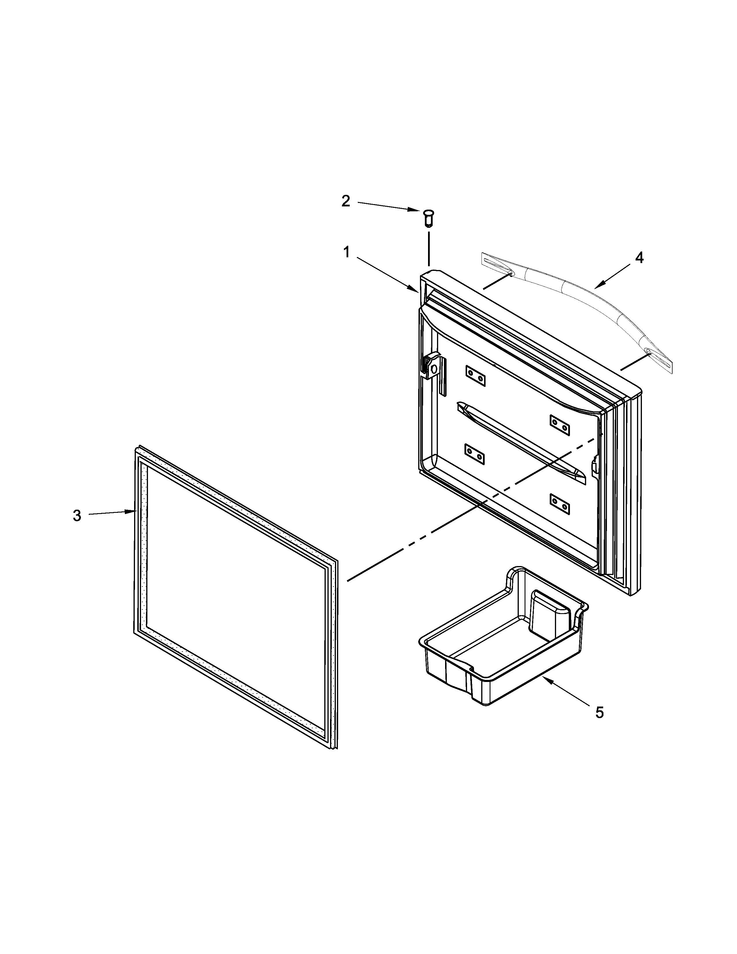 Whirlpool WRF560SEYW02 freezer door parts diagram