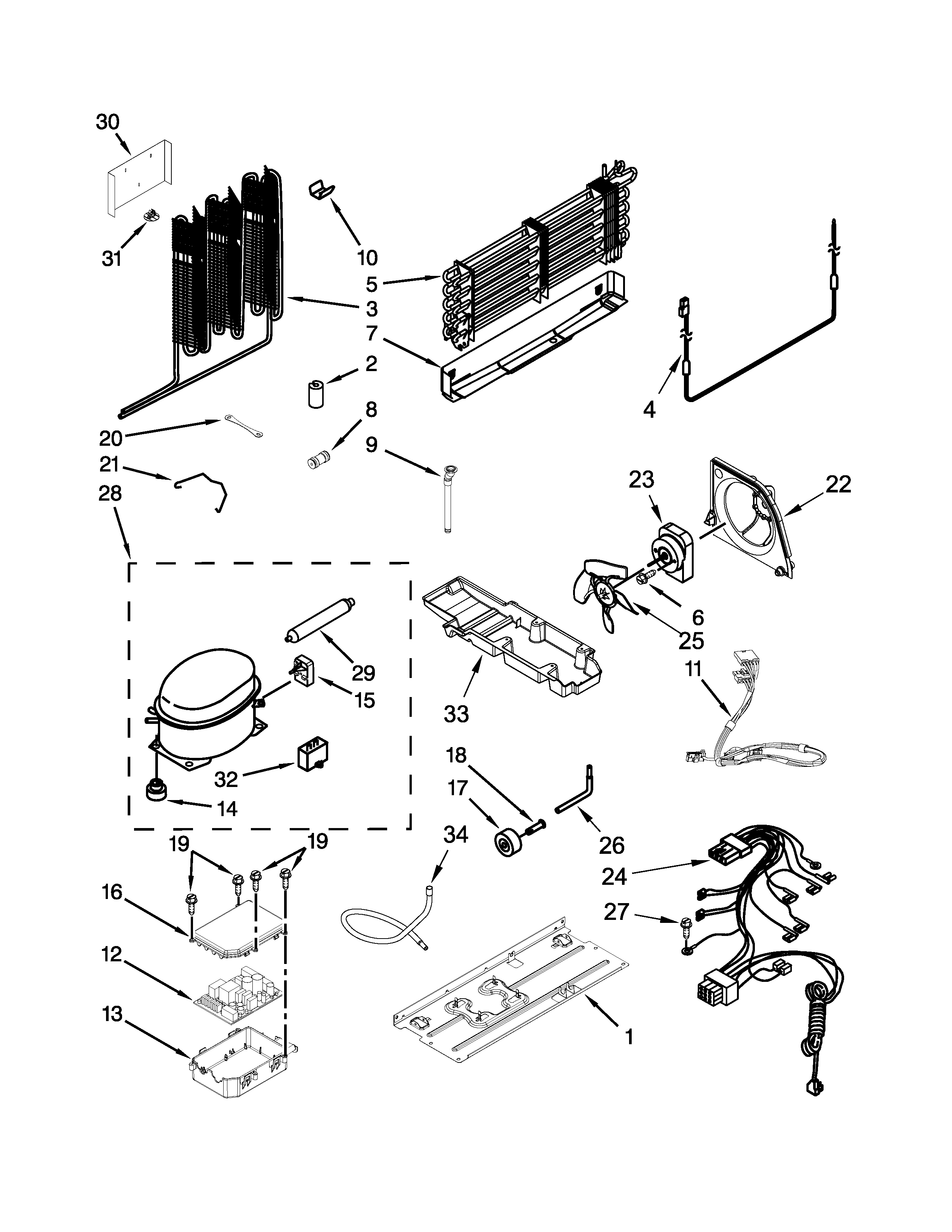Whirlpool WRF560SEYW02 unit parts diagram