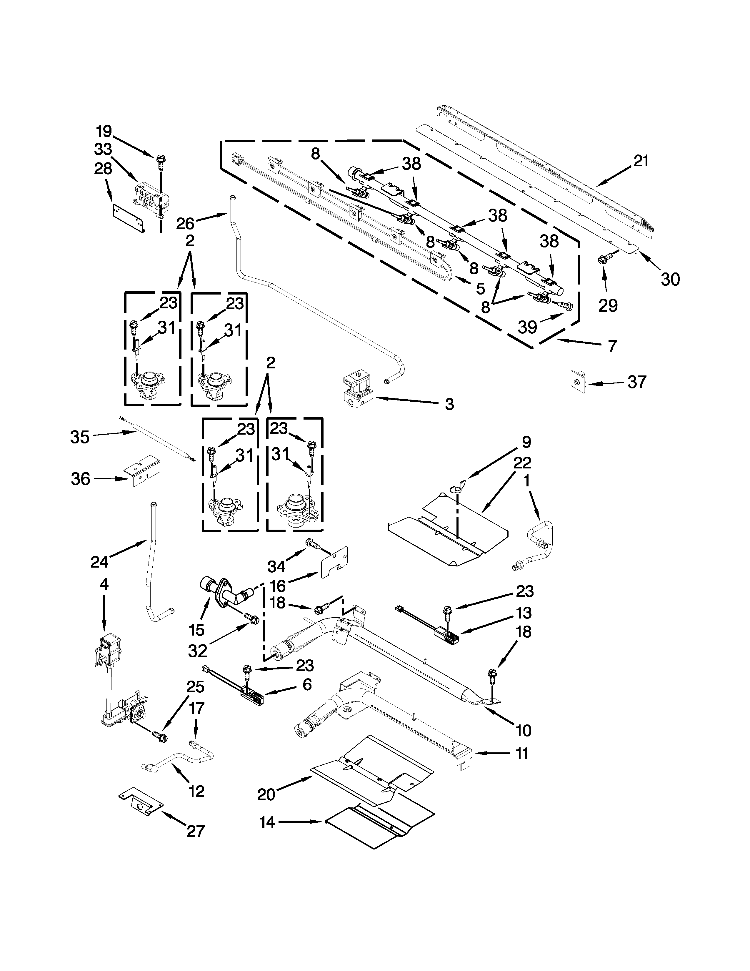 Ikea IGS900DS05 manifold parts diagram