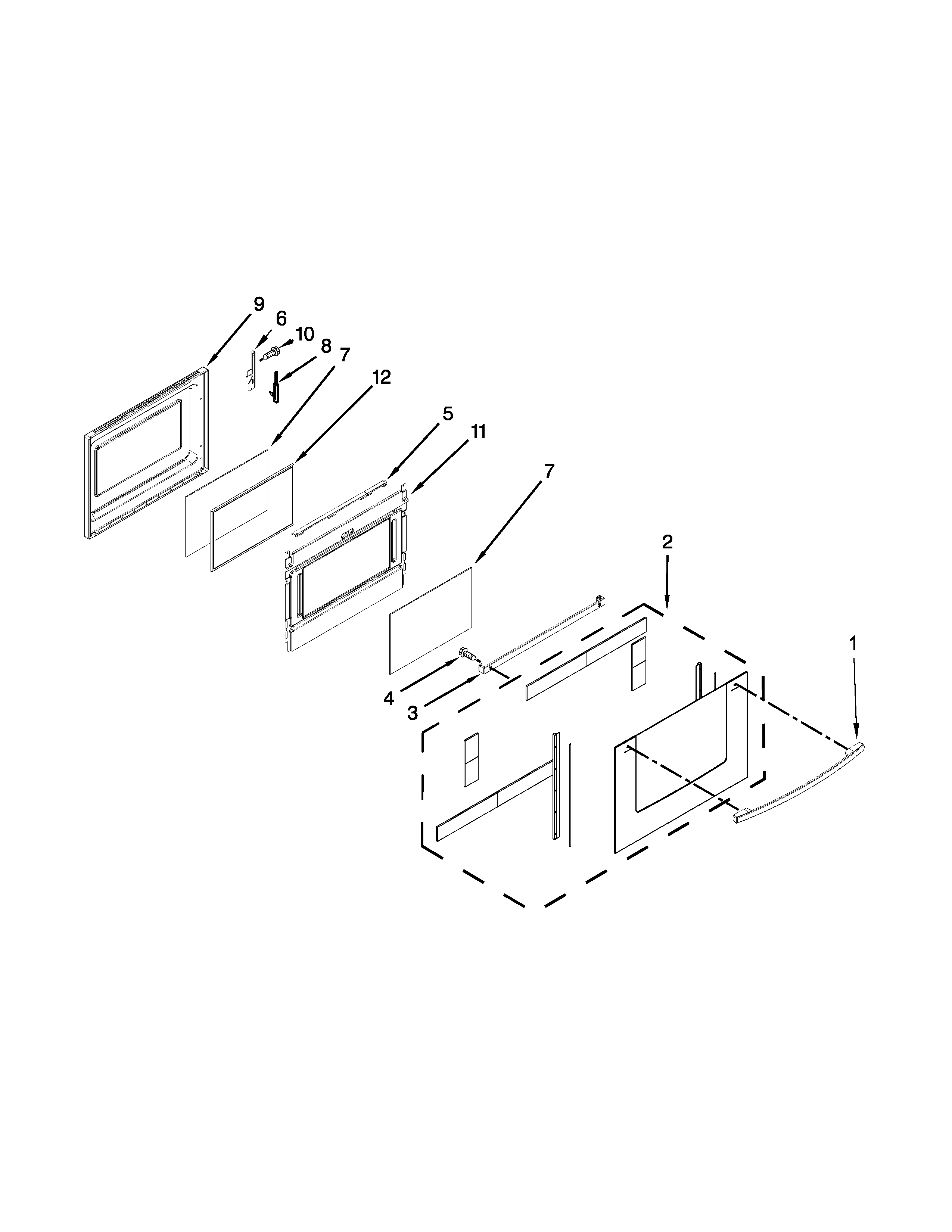 Ikea IGS900DS05 lower door parts diagram