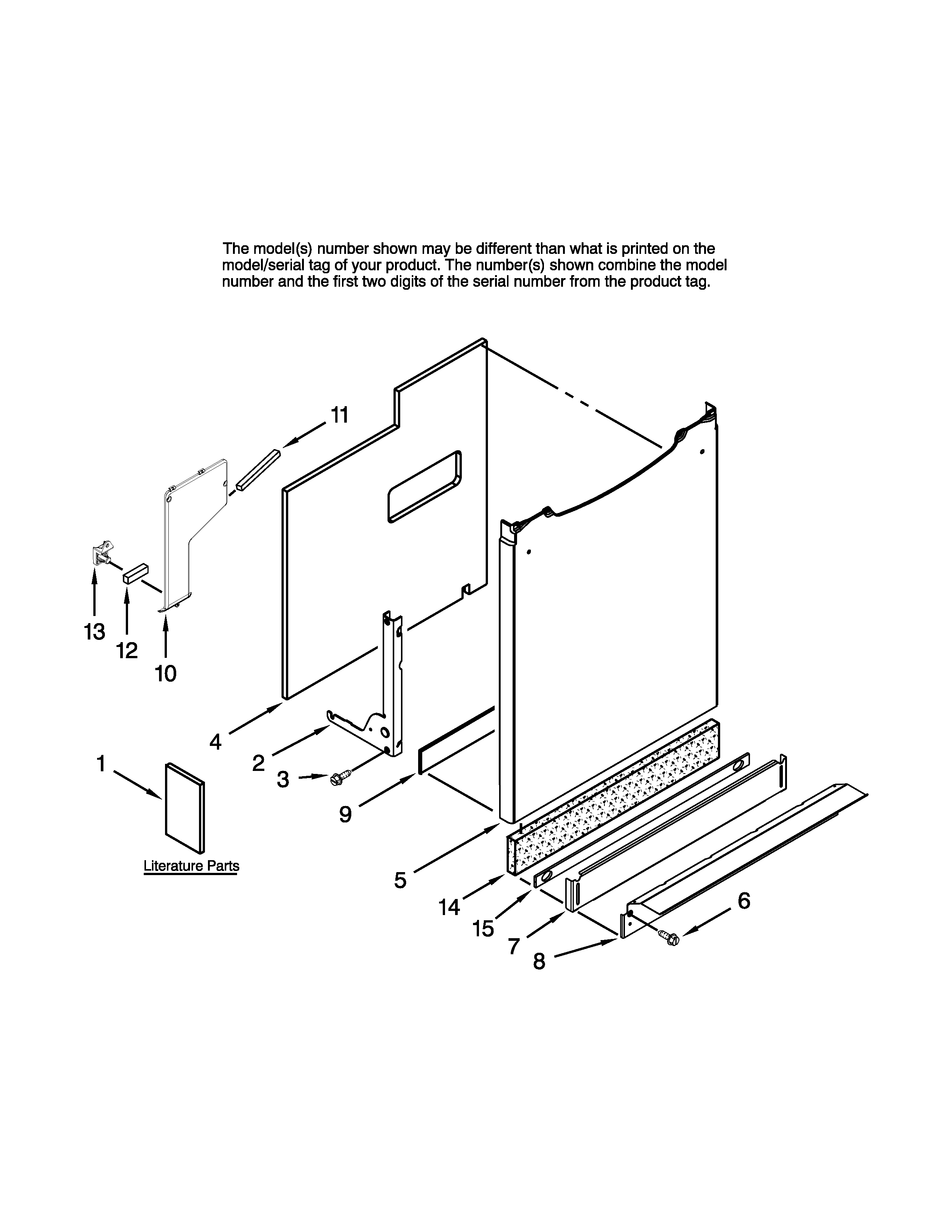 Maytag MDBM601AWQ3 door and panel parts diagram