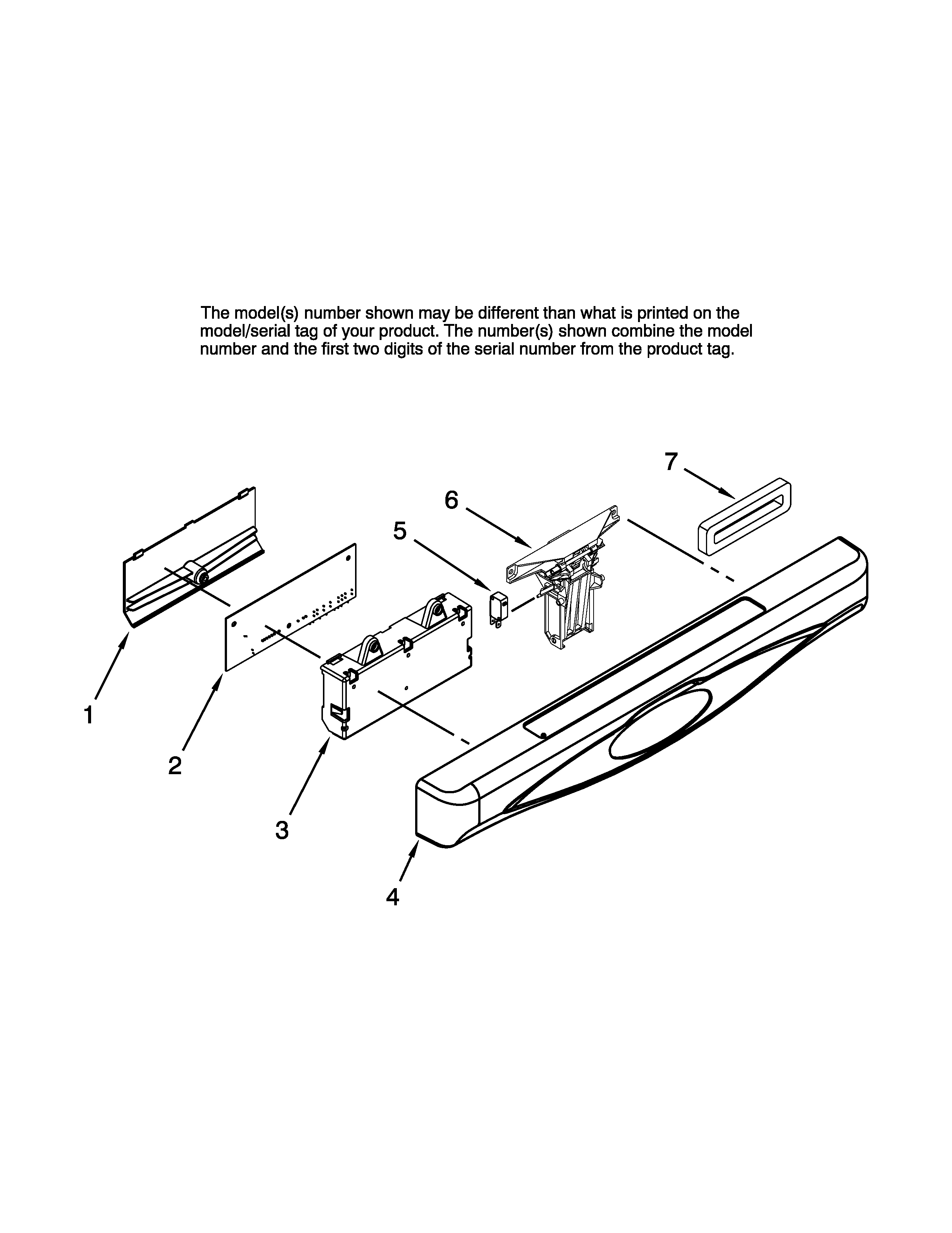 Maytag MDBM601AWQ3 control panel parts diagram