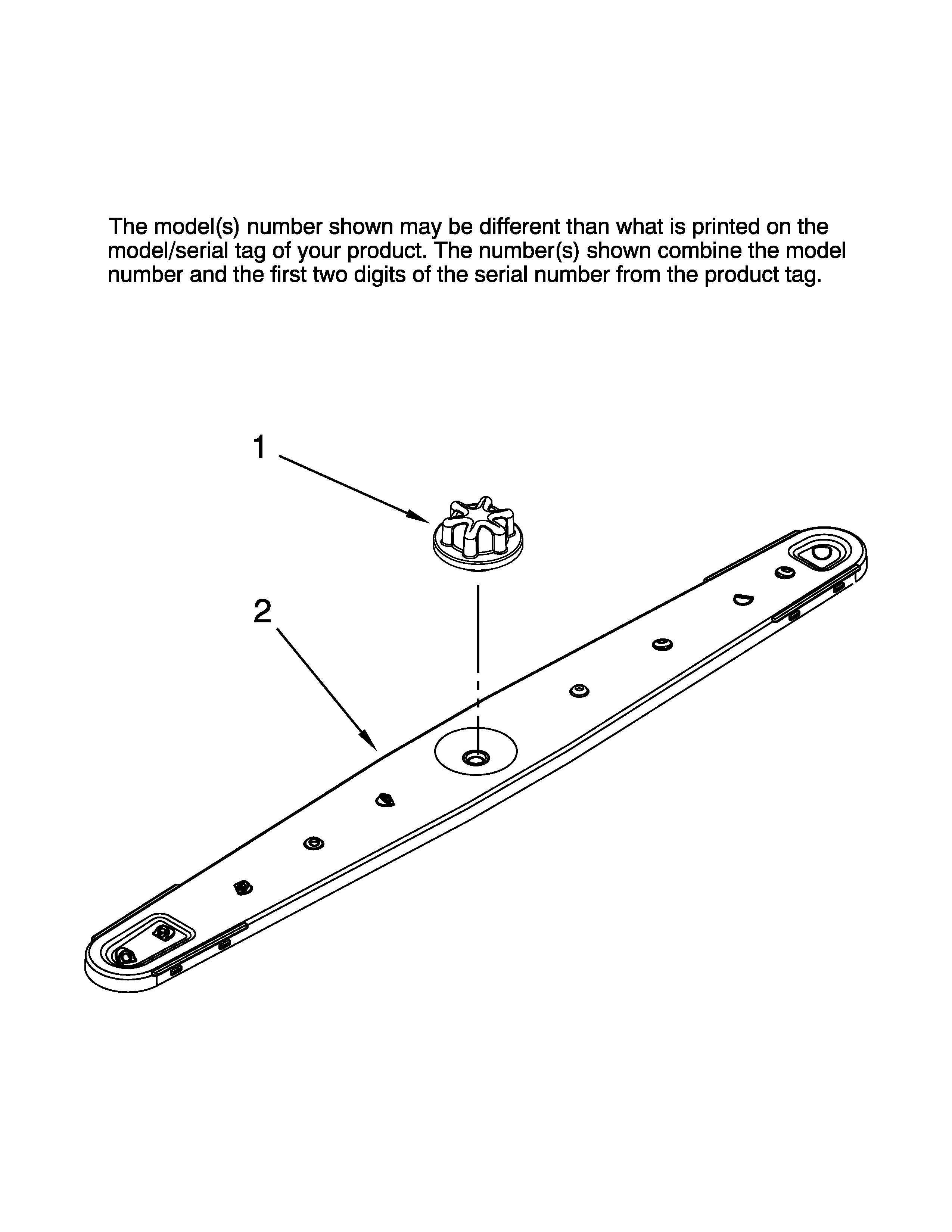 Maytag MDBM601AWQ3 lower washarm parts diagram