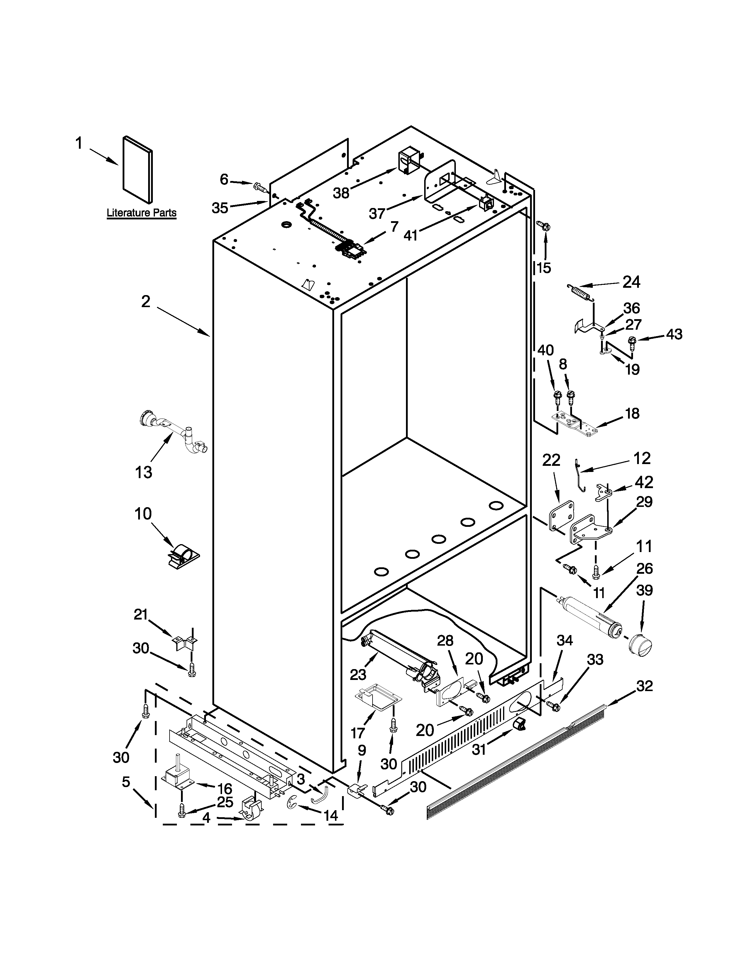 KitchenAid KBBL306EPA00 cabinet parts diagram
