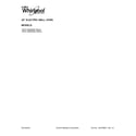 Whirlpool WOS11EM4EB00 cover sheet diagram