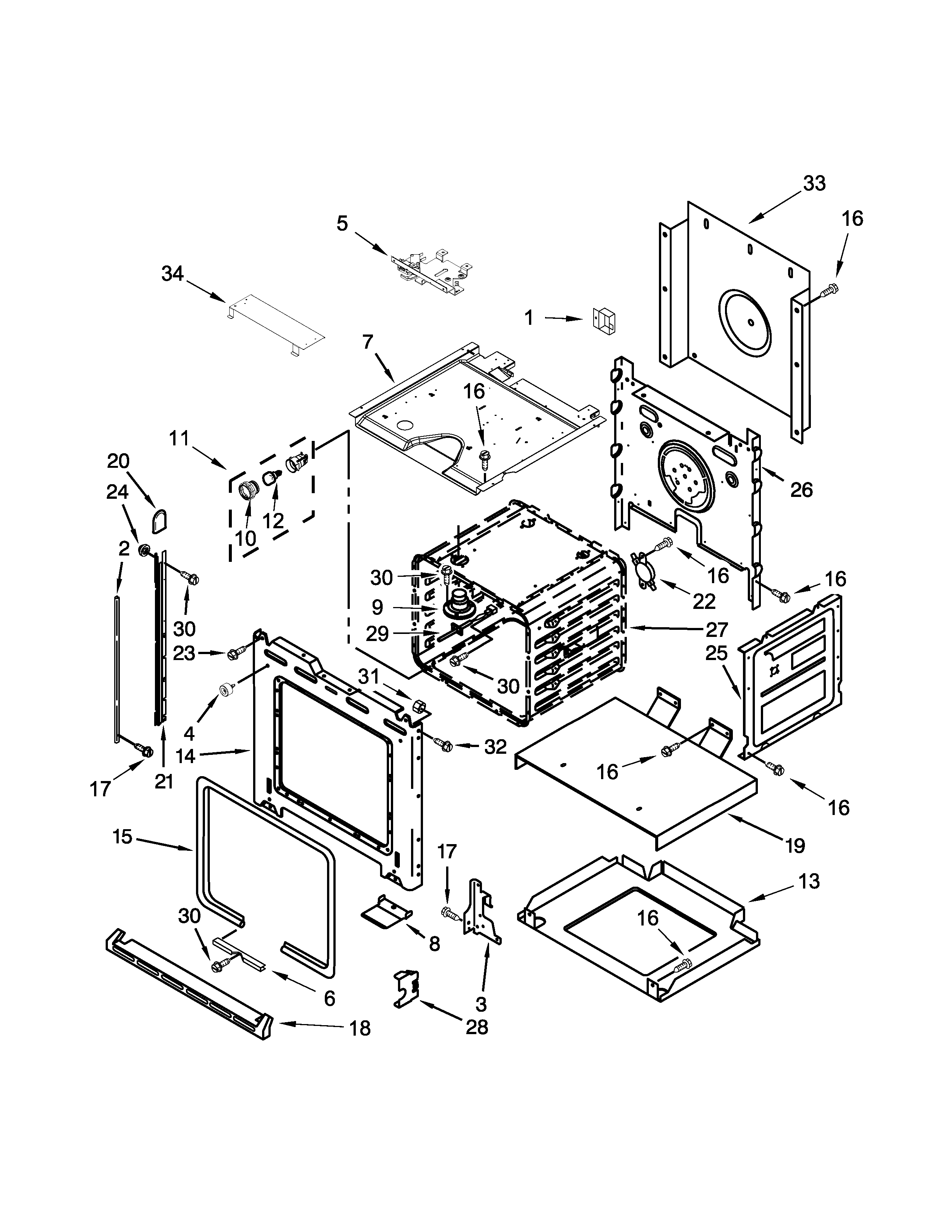 Whirlpool WOS11EM4EW00 oven parts diagram