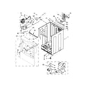 Whirlpool WED8000DW1 cabinet parts diagram