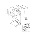 Whirlpool WED8500DR3 top and console parts diagram