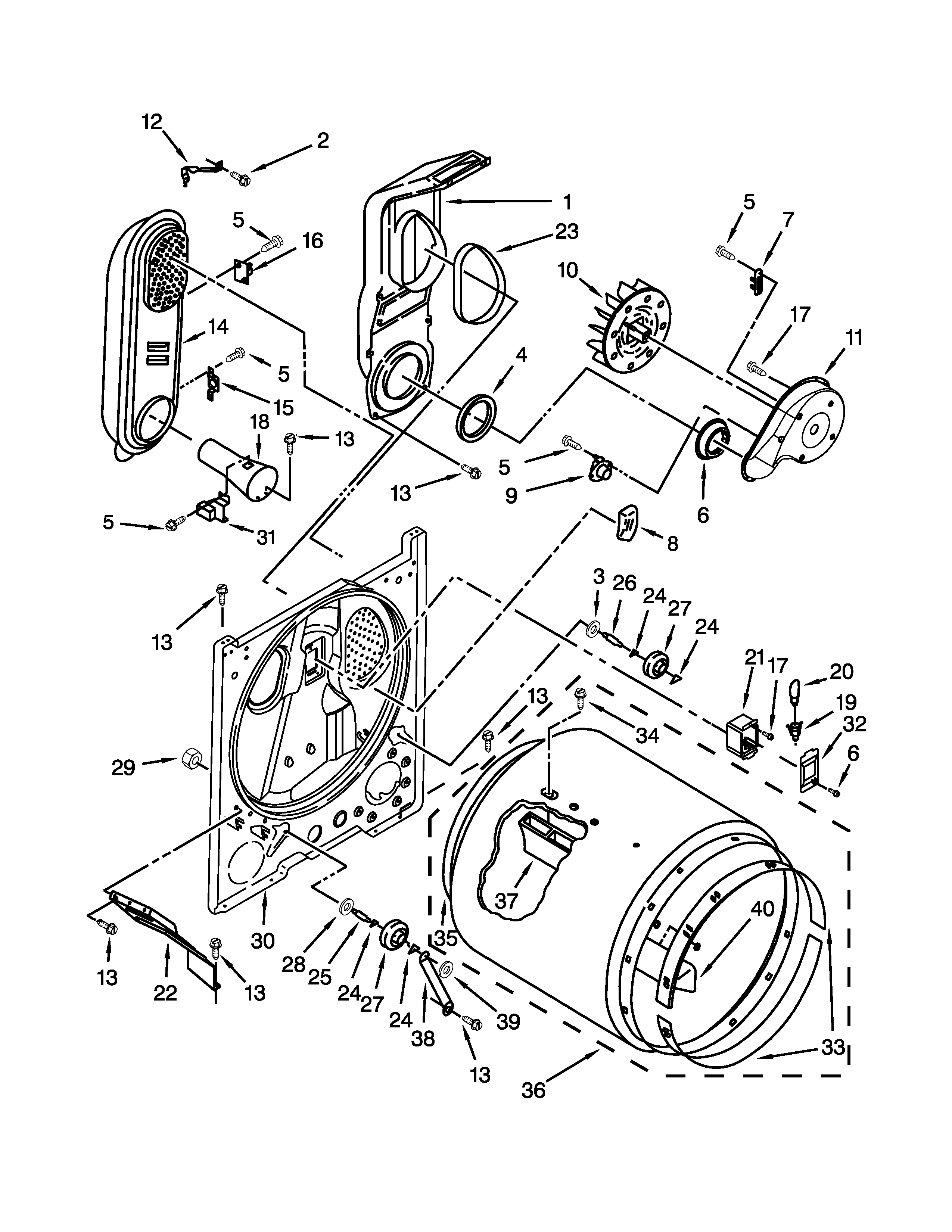 Whirlpool WGD5000DW3 bulkhead parts diagram