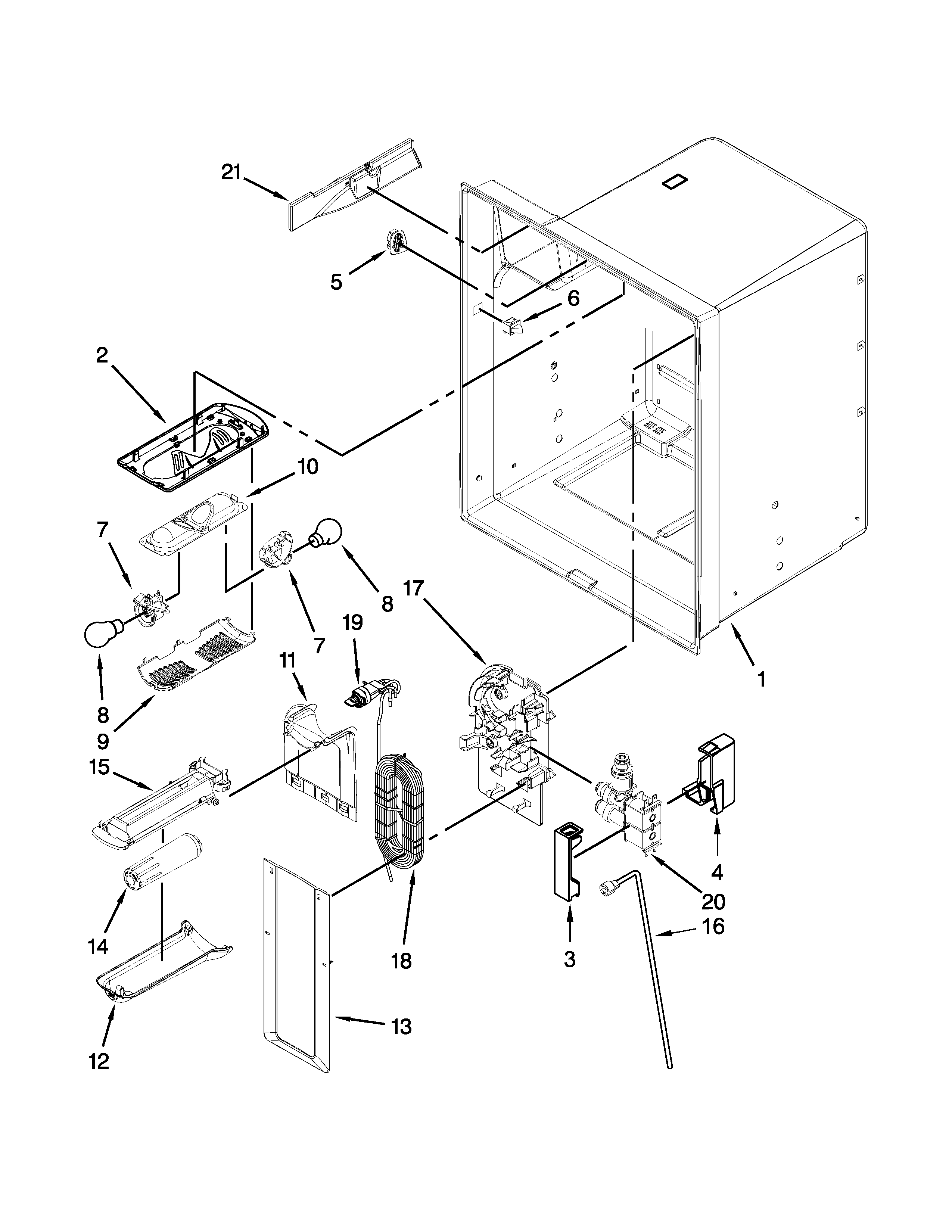 Maytag MFI2570FEZ00 refrigerator liner parts diagram