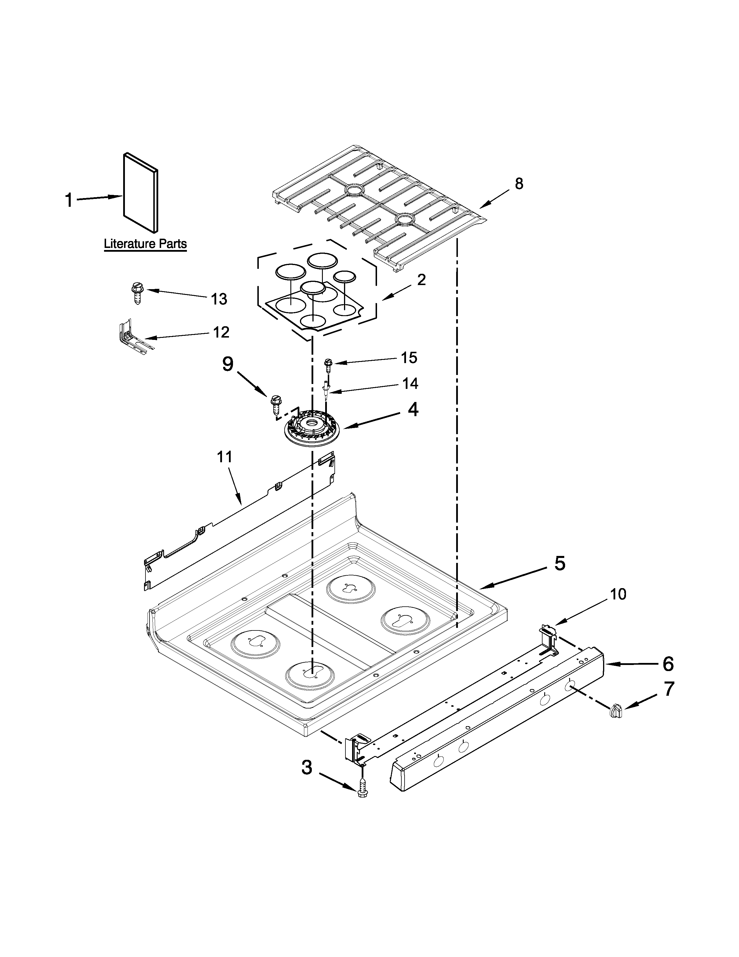 Maytag MGR8600DS2 cooktop parts diagram