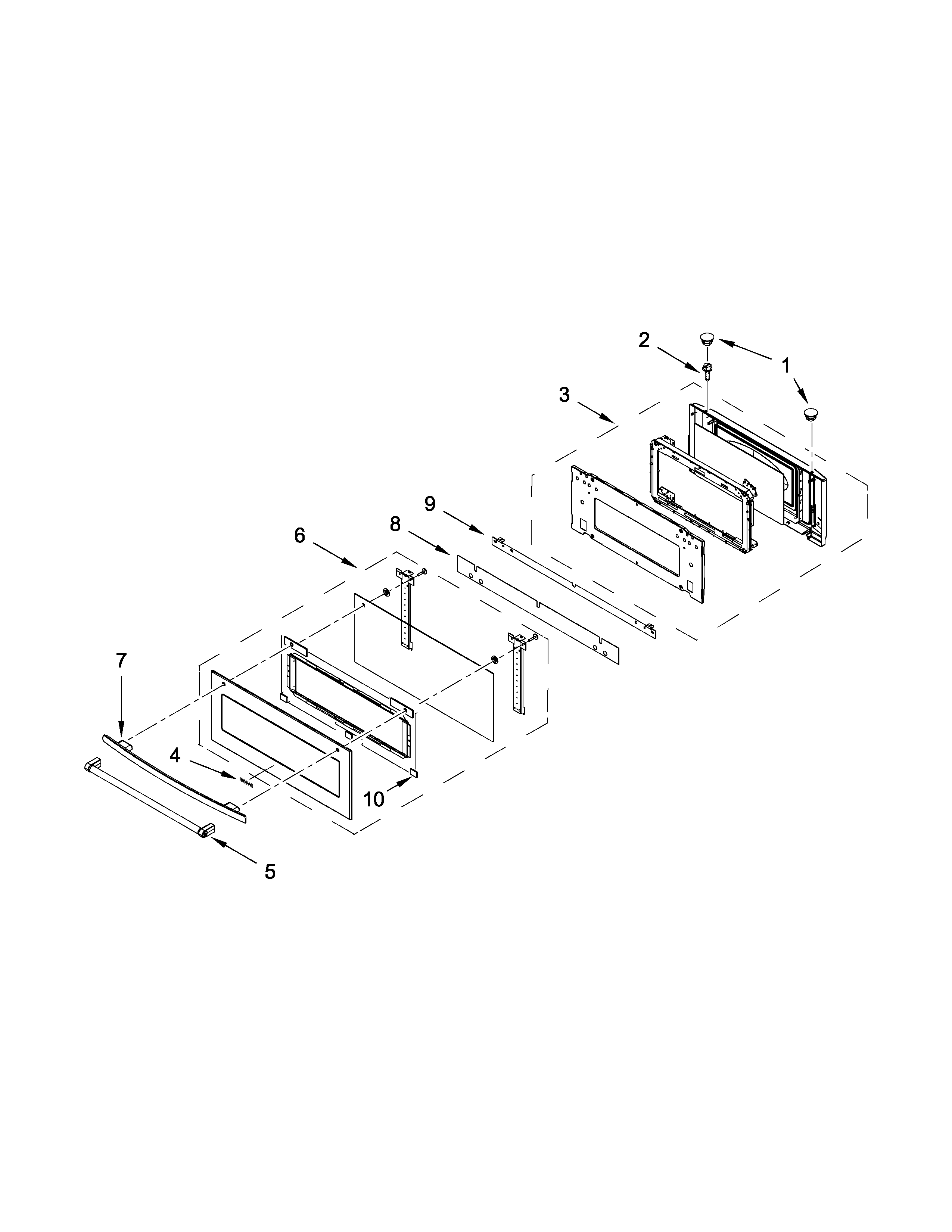 Jenn-Air JMC2430DS01 microwave door parts diagram