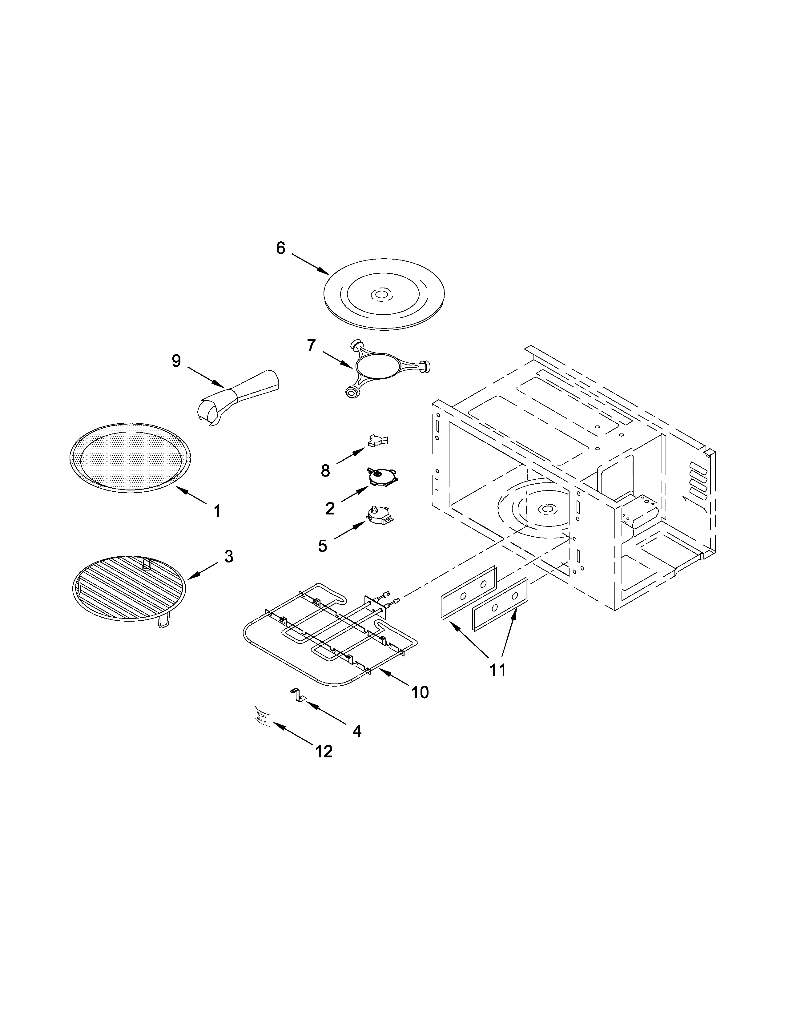 Jenn-Air JMC2430DS01 internal microwave parts diagram