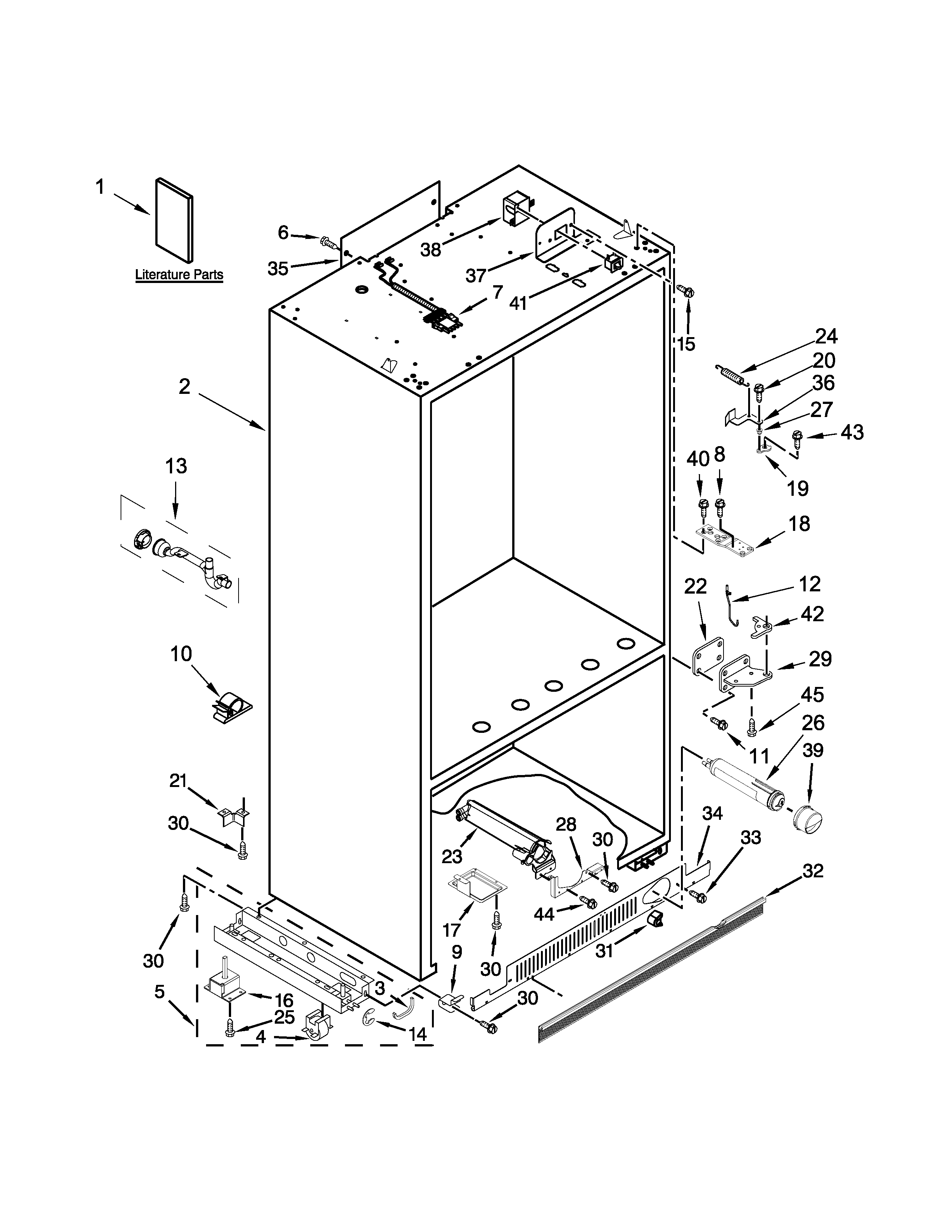 KitchenAid KBBR206ESS00 cabinet parts diagram