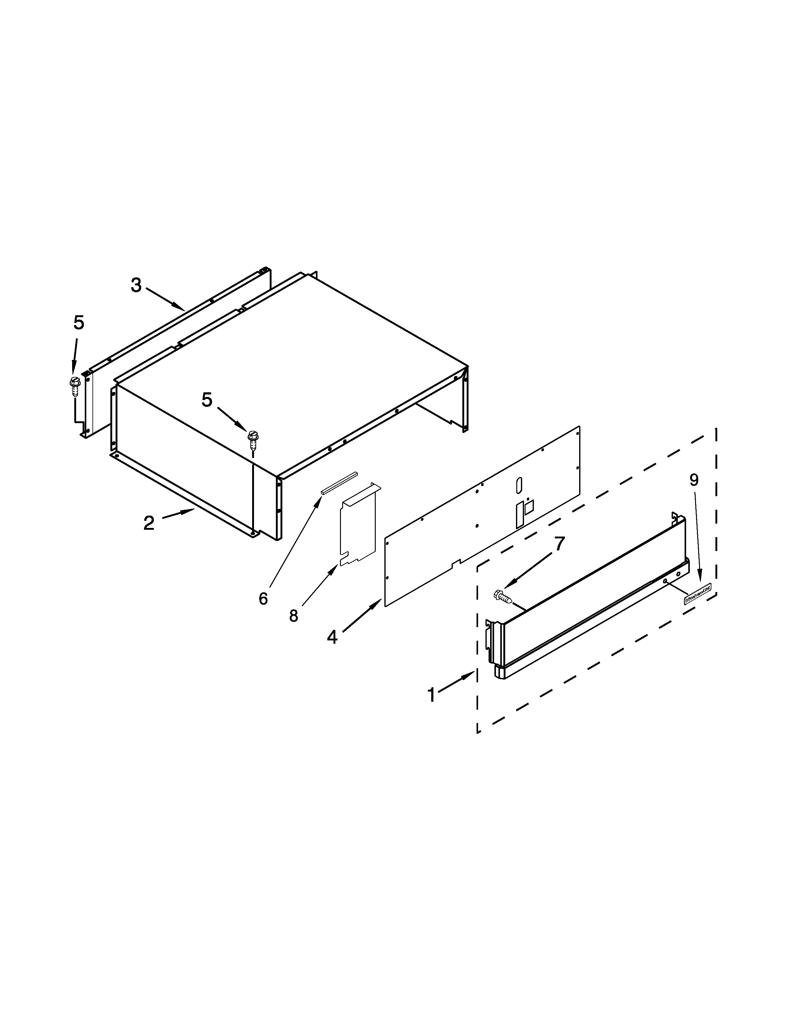 KitchenAid KBBR206ESS00 top grille and unit cover parts diagram