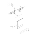 Whirlpool WDF121PAFB0 door and panel parts diagram