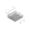 Whirlpool WDF121PAFB0 upper rack and track parts diagram
