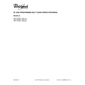 Whirlpool WFG715H0EH1 cover sheet diagram