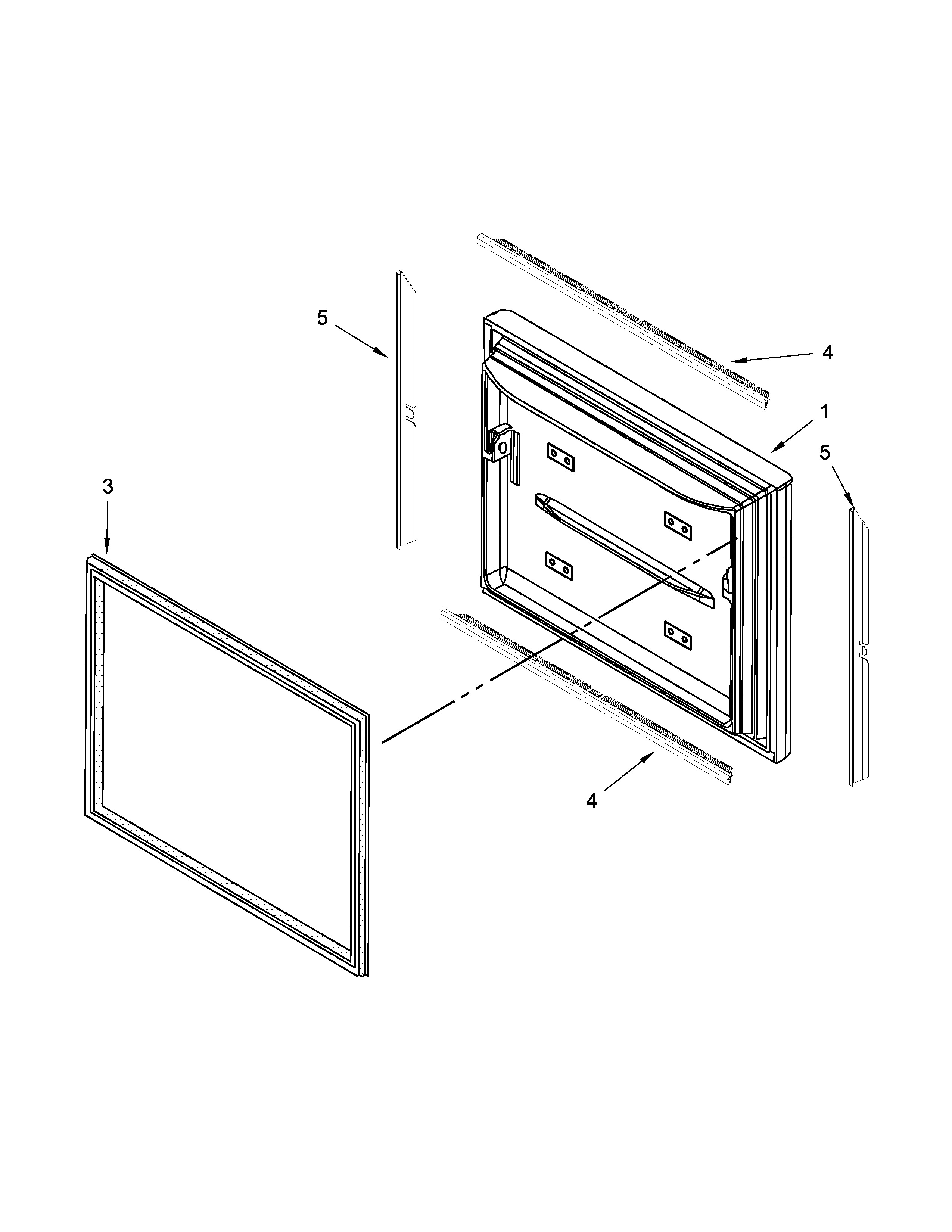 Jenn-Air JFC2290VTB5 freezer door parts diagram