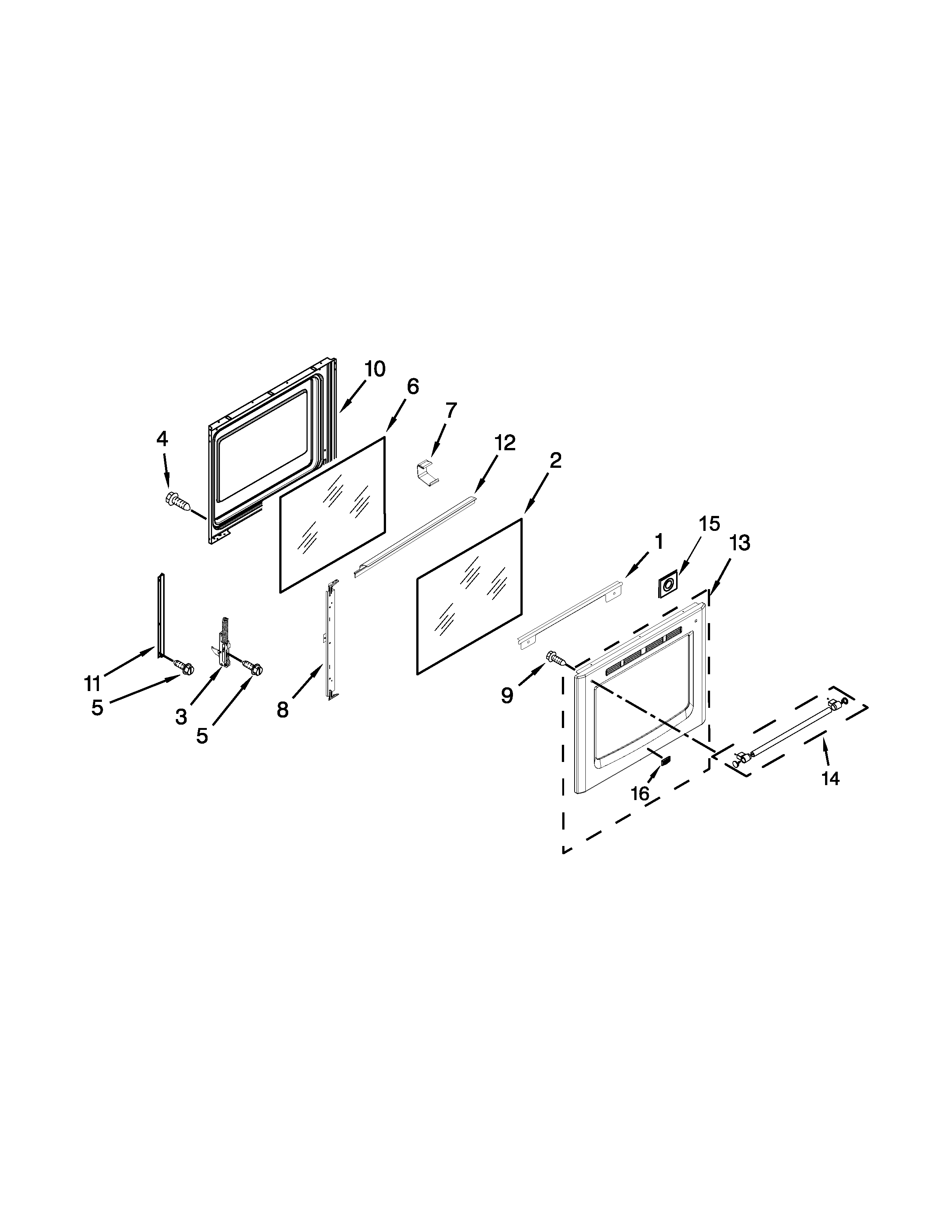 Maytag MGR8850DS3 door parts diagram