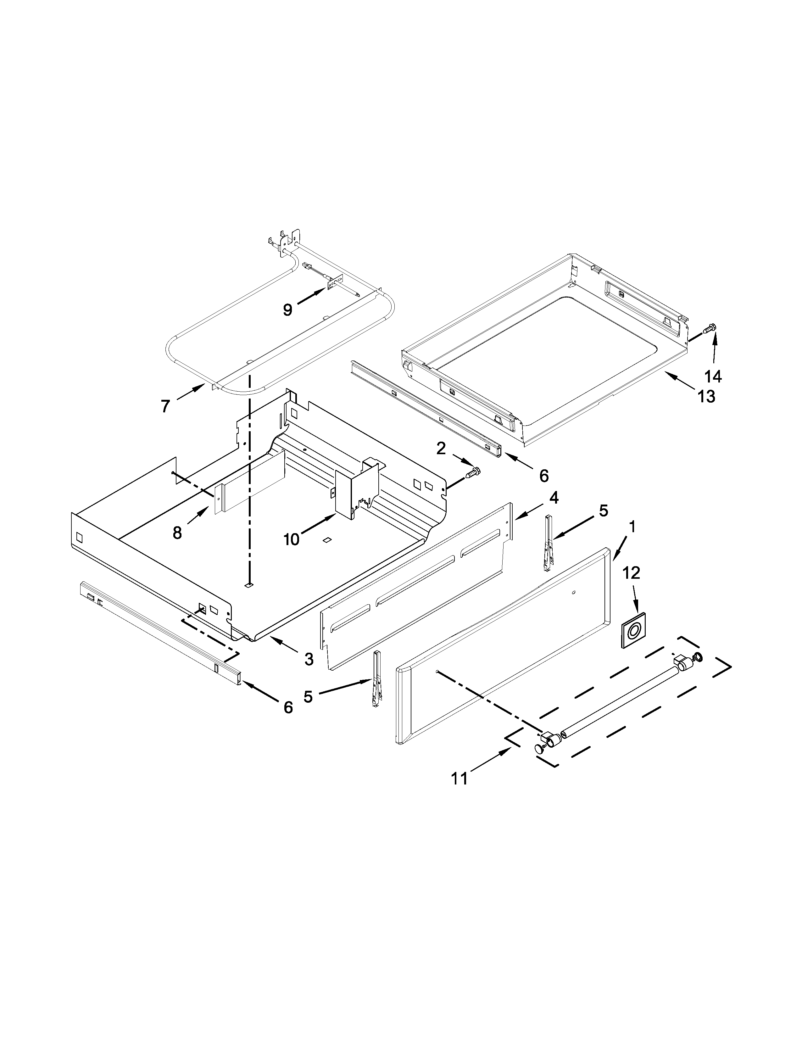 Maytag MGR8850DS3 drawer parts diagram