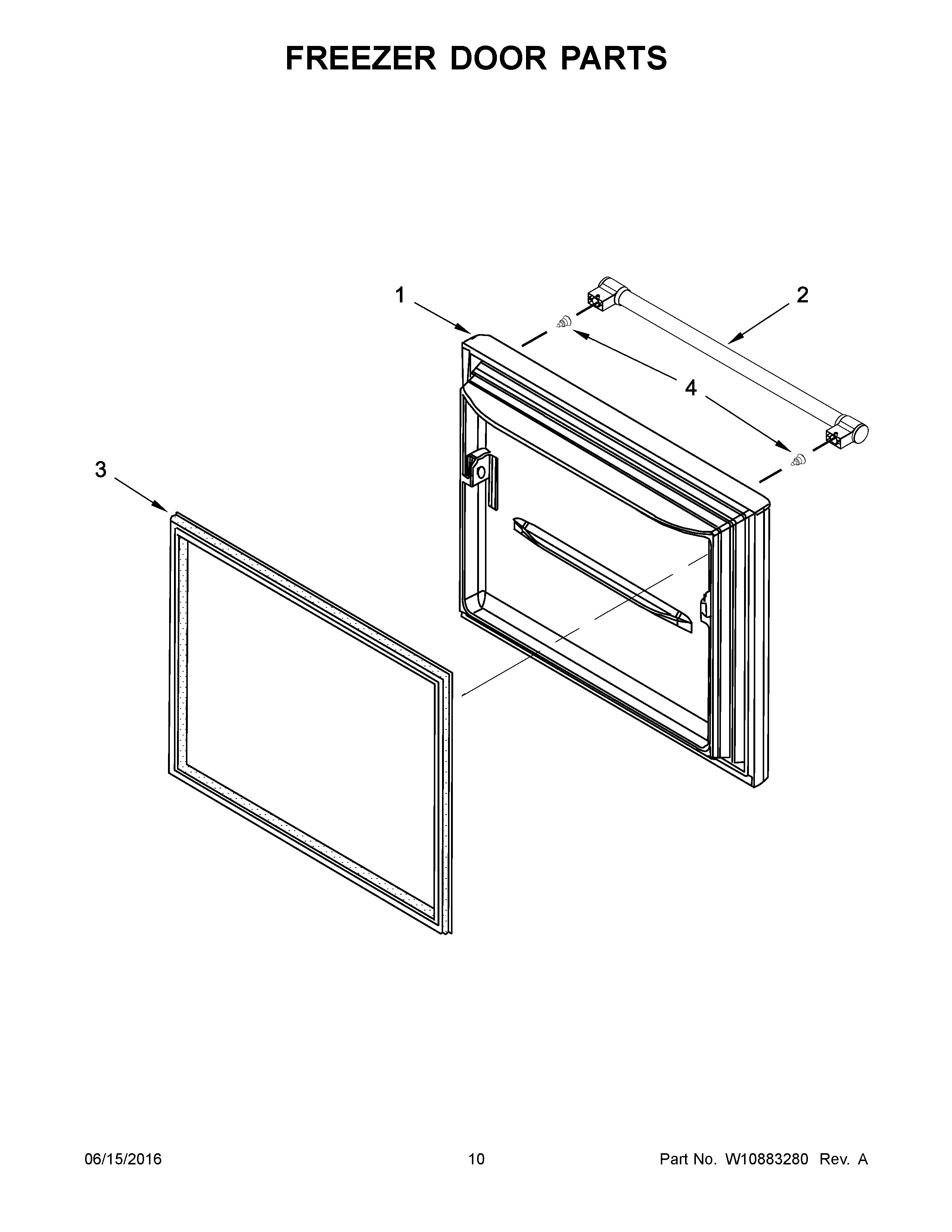 Maytag MBF1958FEH00 freezer door parts diagram