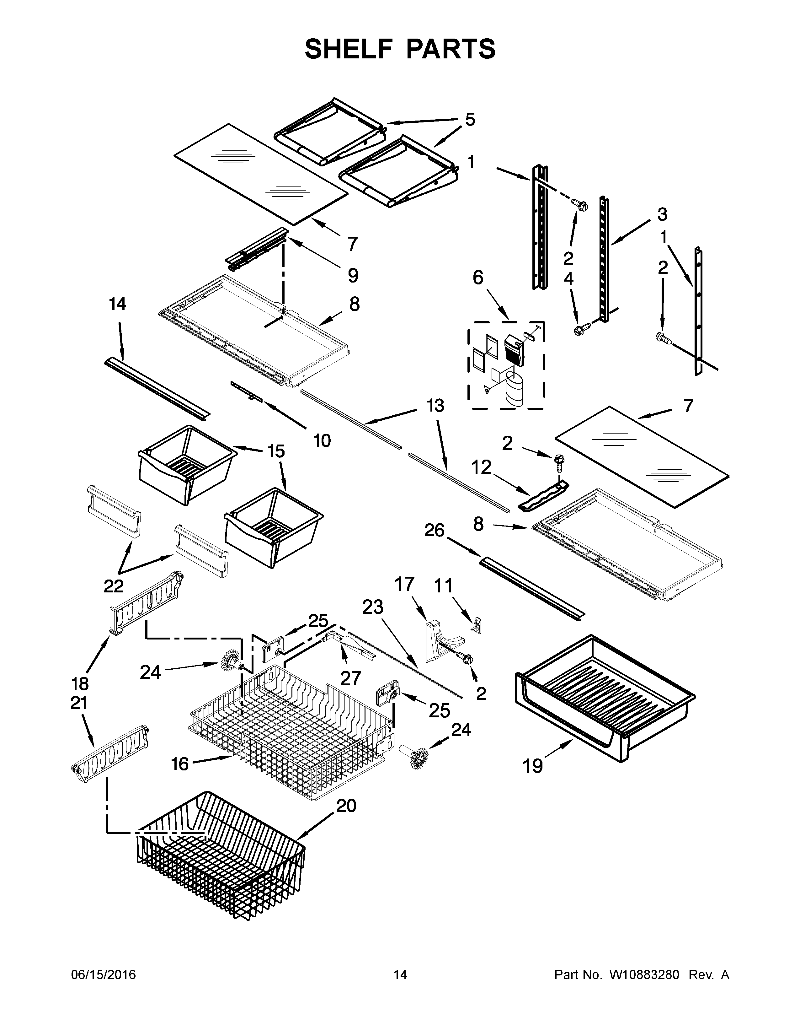 Maytag MBF1958FEH00 shelf parts diagram