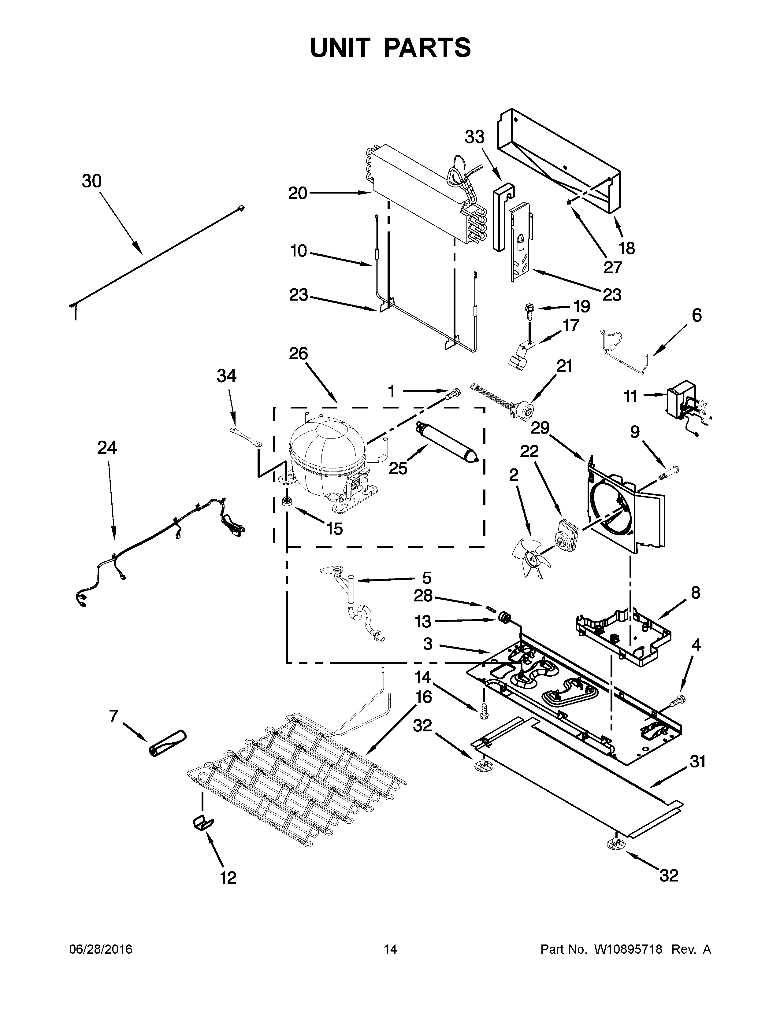 KitchenAid KRFF707EBS00 unit parts diagram