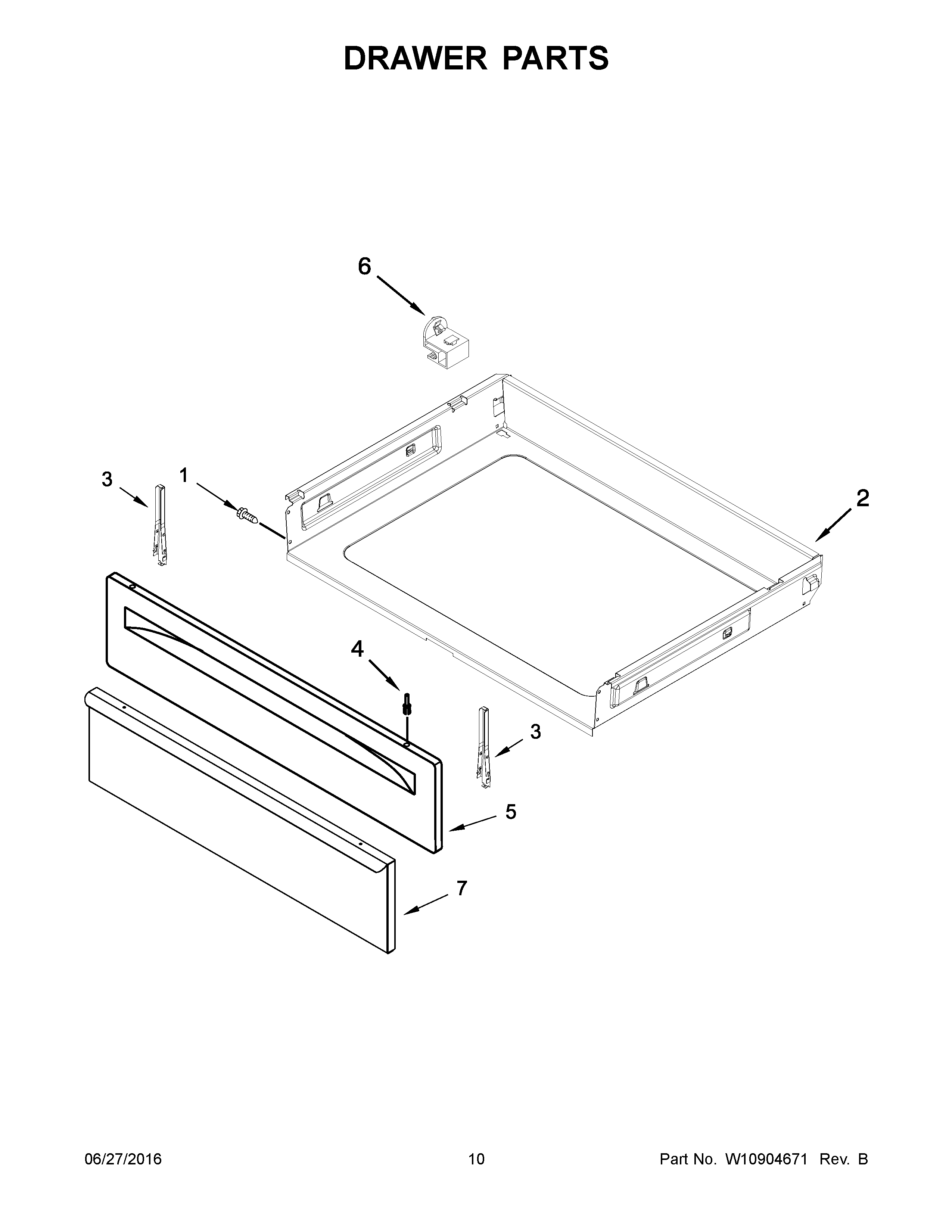 Amana YACR4303MFW0 drawer parts diagram
