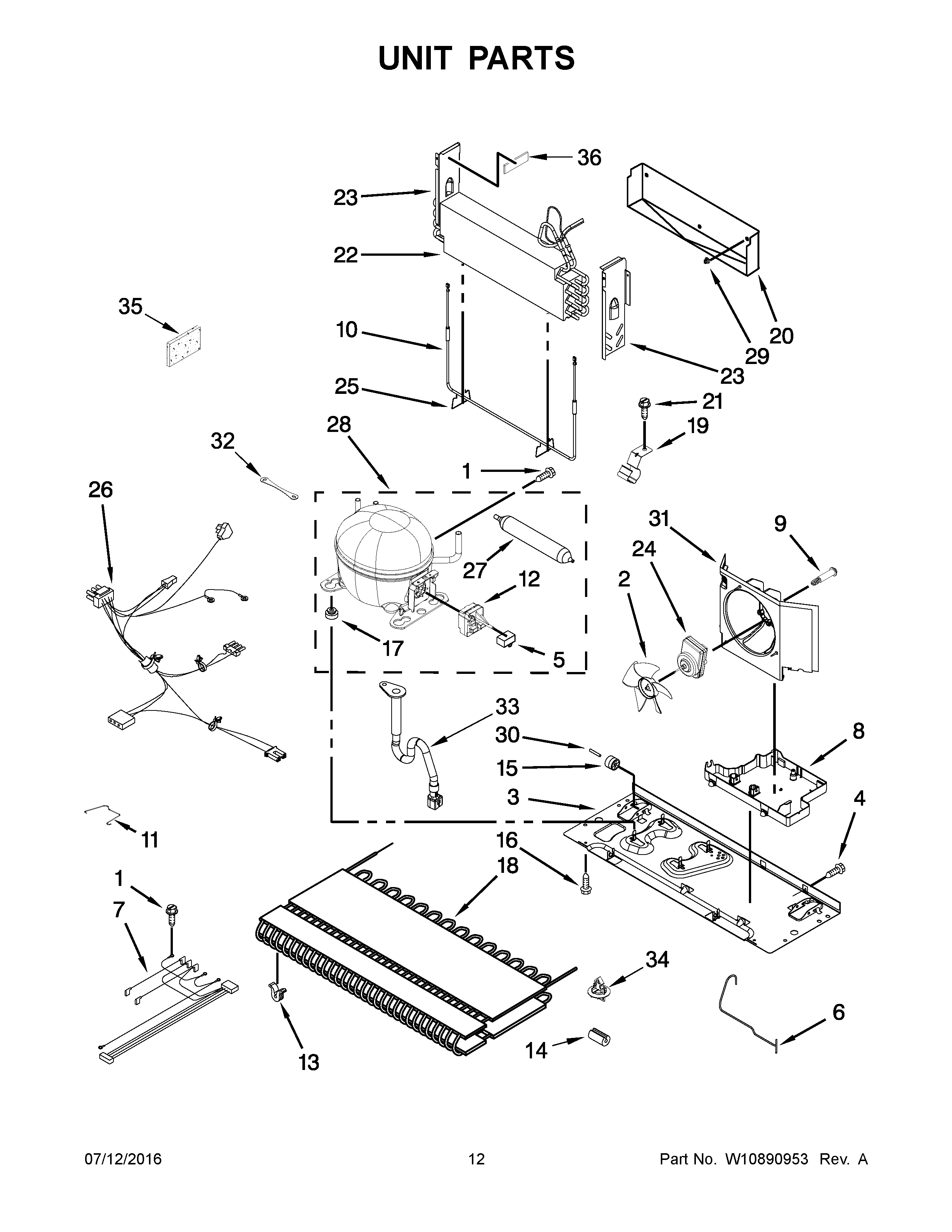 KitchenAid KRFC300EBS00 unit parts diagram