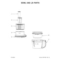 KitchenAid KFP1133ER0 bowl and lid parts diagram