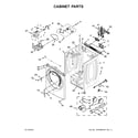 Whirlpool YWED85HEFW0 cabinet parts diagram