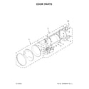 Whirlpool YWED85HEFW0 door parts diagram