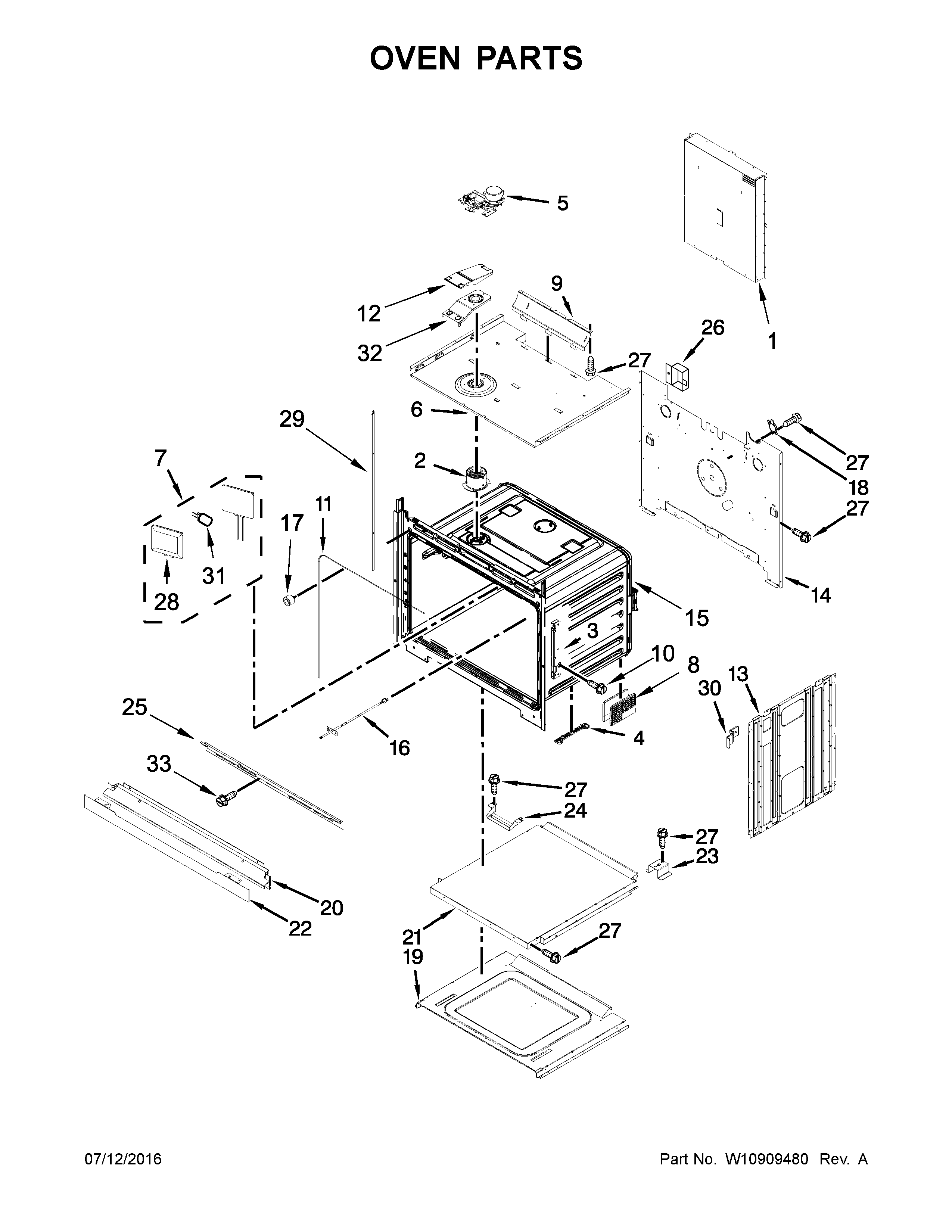 KitchenAid KOSE507EBS01 oven parts diagram