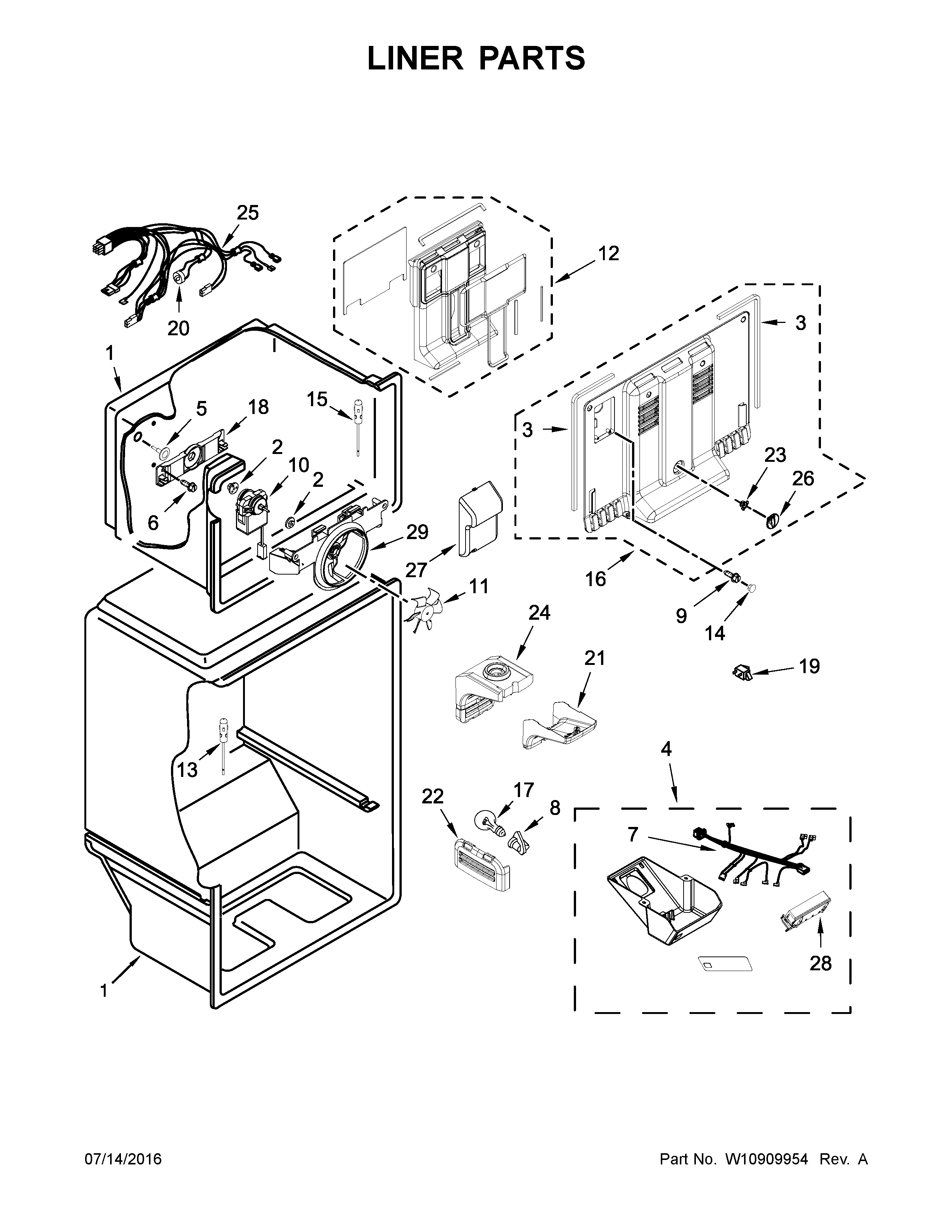 Whirlpool WRT108FZDM02 liner parts diagram