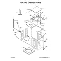 Maytag MVWB835DW1 top and cabinet parts diagram