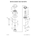 Maytag MVWB835DW1 motor, basket and tub parts diagram