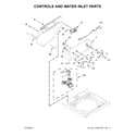 Amana NTW4605EW1 controls and water inlet parts diagram