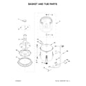Amana NTW4605EW1 basket and tub parts diagram