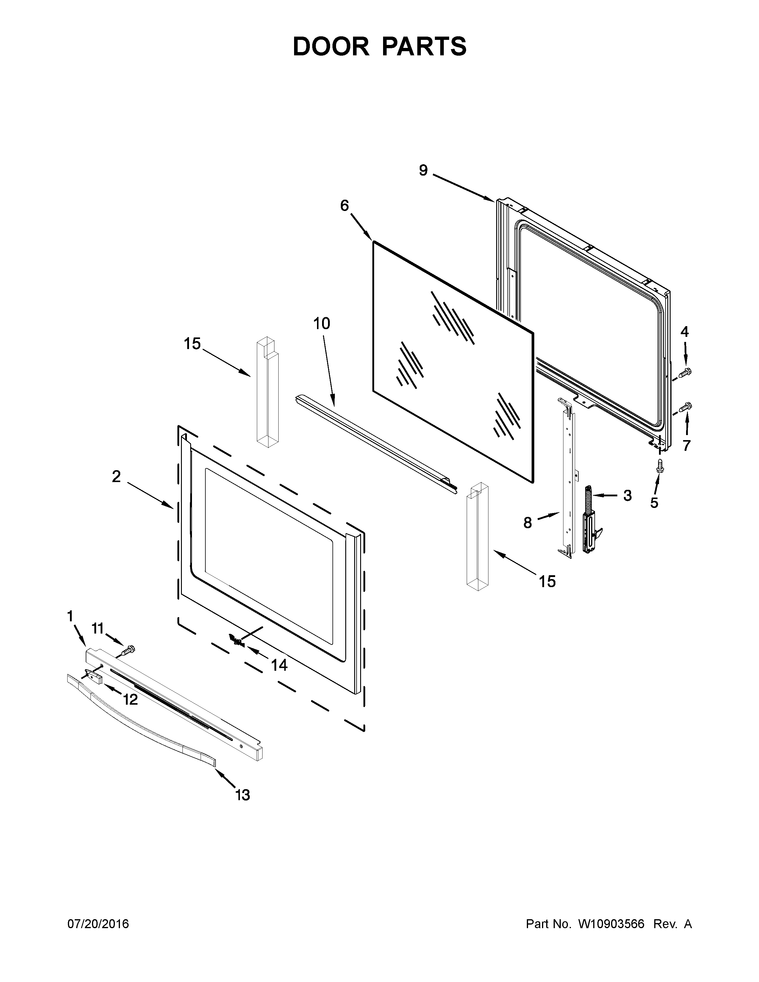 Whirlpool YWFE770H0FZ0 door parts diagram