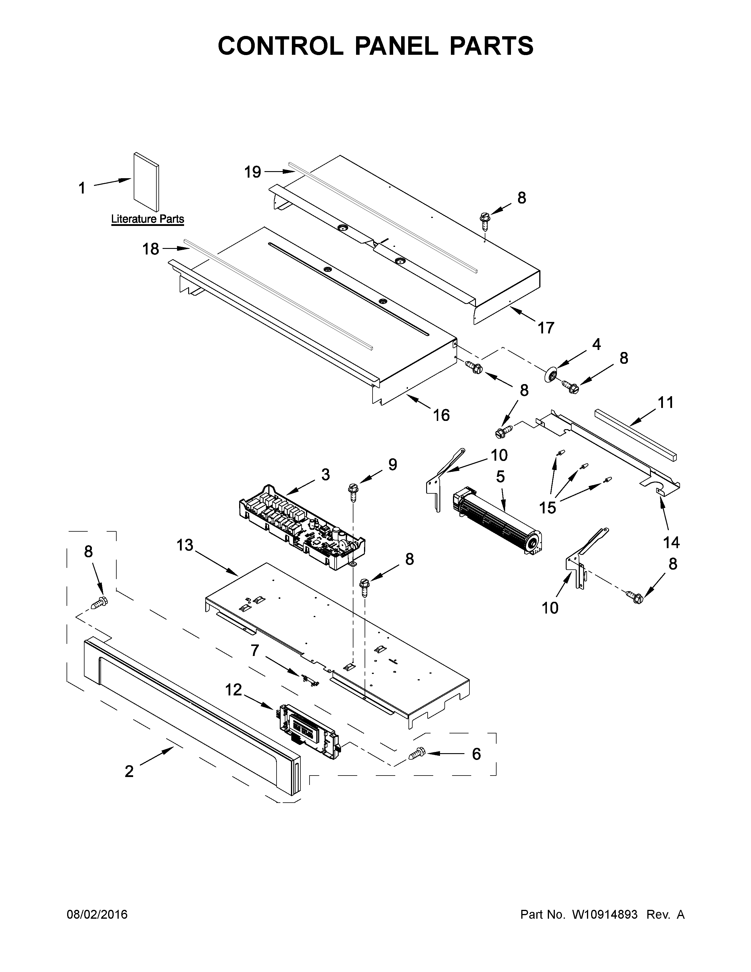 Maytag MEW9627FZ01 control panel parts diagram