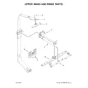 KitchenAid KDTM404ESS2 upper wash and rinse parts diagram