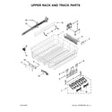 KitchenAid KDTM404EWH2 upper rack and track parts diagram
