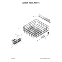 KitchenAid KDTE104EBL2 lower rack parts diagram