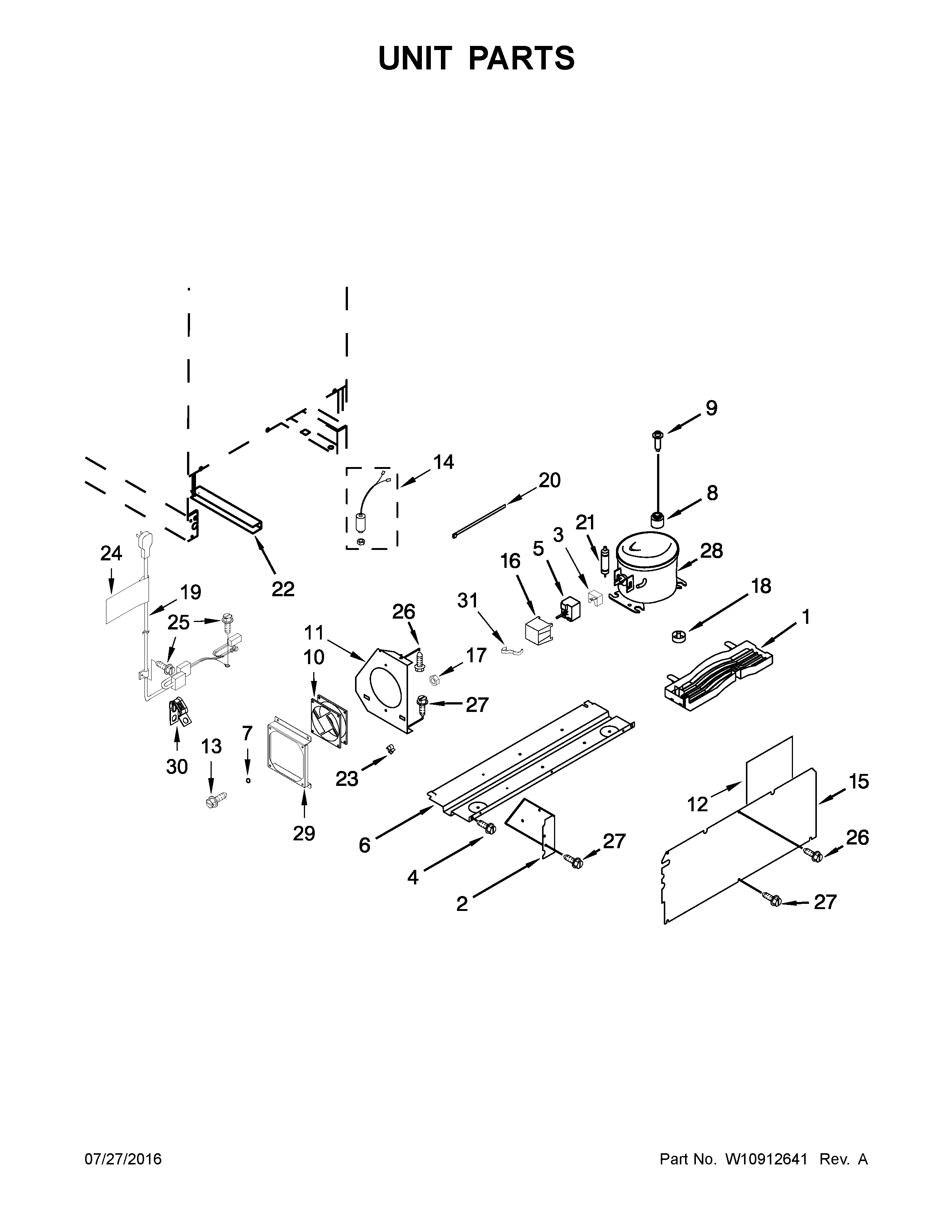 KitchenAid KUBL304EBS00 unit parts diagram