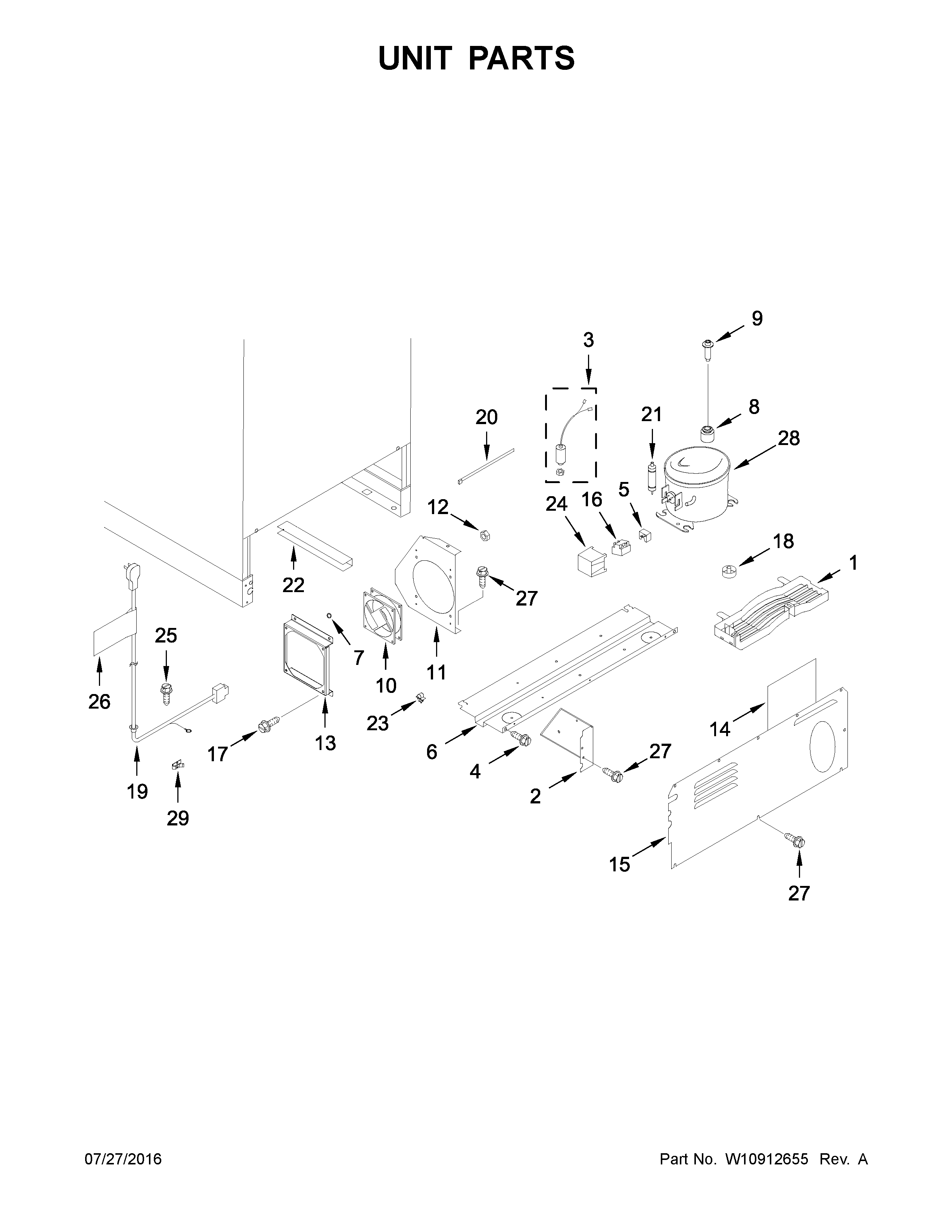KitchenAid KURL304EBS00 unit parts diagram