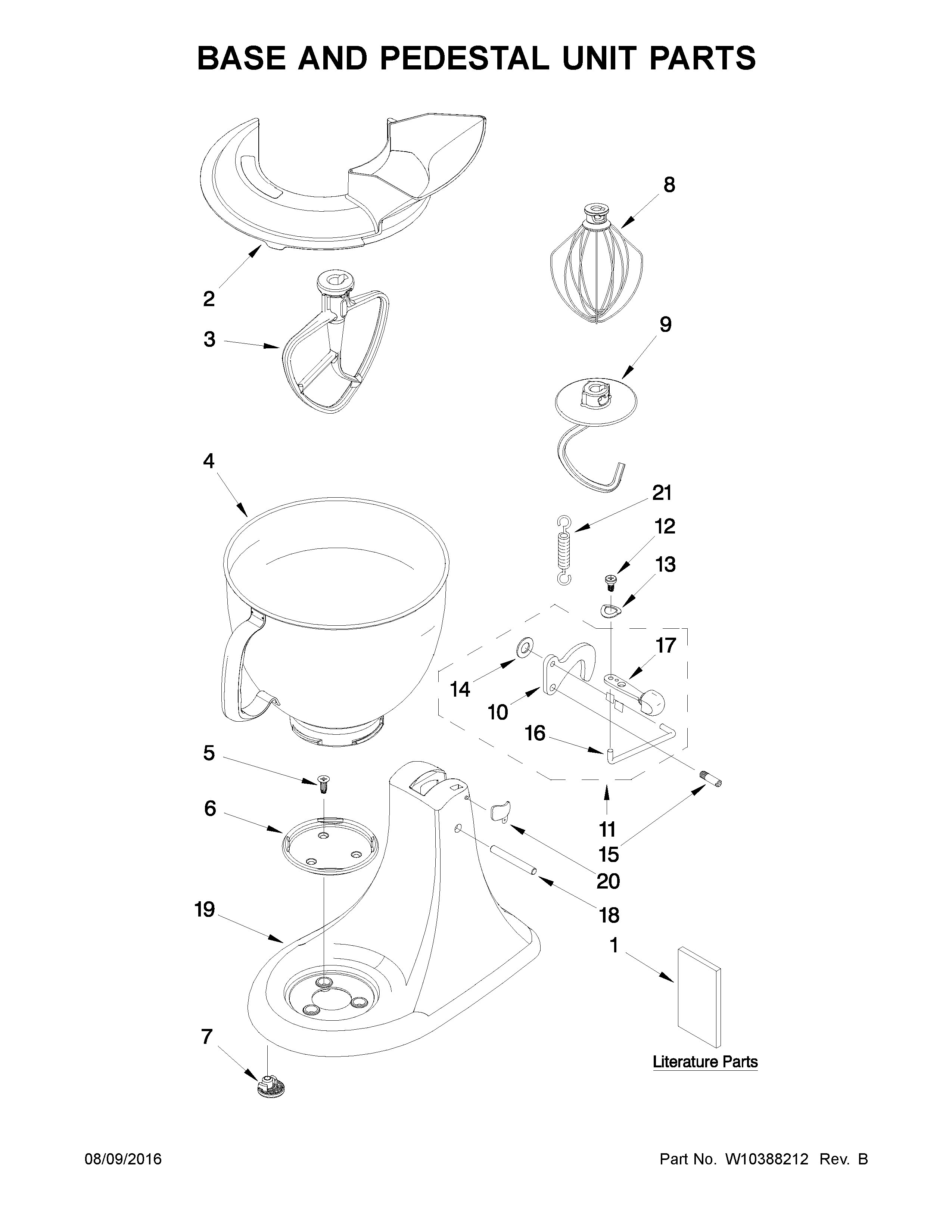 KitchenAid 5KSM150PSIAC4 base and pedestal unit parts diagram